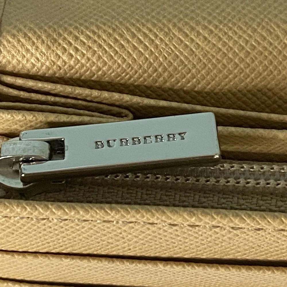 Burberry Tan Calf Leather Long Wallet includes Certificate of Authenticity - Picture 15 of 17